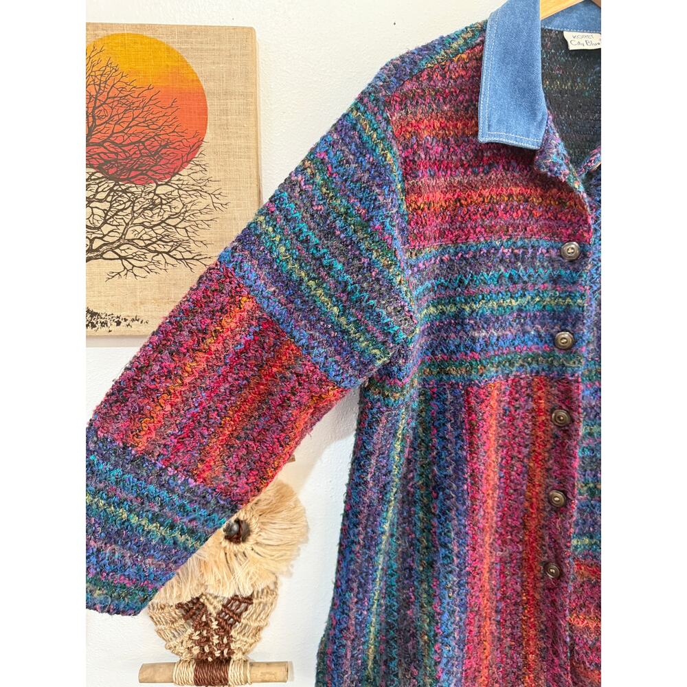 90s Boucle Patchwork Shacket size 16W - image 5